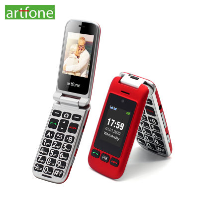 Artfone C10-Red โทรศัพท์มือถือปุ่มใหญ่สำหรับผู้สูงอายุ(โทรศัพท์มือถือภาษาไทย)