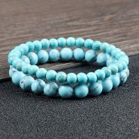 6mm 8mm 10mm Men Stone Beads Strand Bangles Jewelry Pulseira