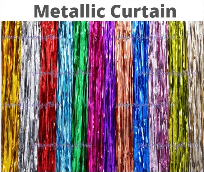Metallic Foil Curtain Backdrop (1meter x 2meters) Lazada PH