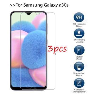 3ชิ้นกระจกสำหรับ Samsung A 30 S A30ป้องกันความปลอดภัย Galaxya30s สั่น30 S 30a หน้าจอกระจกเกราะป้องกัน S Galaxy