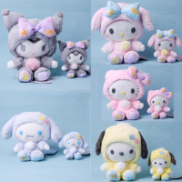 Sanrio การ์ตูน Kawali Kuromi Hello Kitty My Melody Cinnamoroll หมอนตุ๊กตาของเล่นตุ๊กตายัดไส้ตุ๊กตาเด็กของขวัญวันเกิด-Wefdger