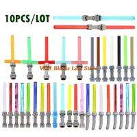 Movie Building Block Weapon Accessories Lightsaber Single Double Straight Curved Handle LED Glowing Lightsaber Kid Toy Gift Moc