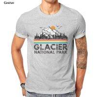 Vintage Retro Glacier National Park Montana Gifts Men’S Premium T-Shirt Printing Gift For Tees 103156 【Size S-4XL-5XL-6XL】