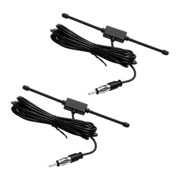 【ready Stock&cod】2x Black Universal Car Boat Stereo Am Fm Dipole 