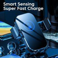 Smart Sensor Car Charge Mount 15W Fast Wireless Phone Charger for Huawei Mate40 Pro 40 P50pro for iPhone Samsung Qi Charger Car Chargers