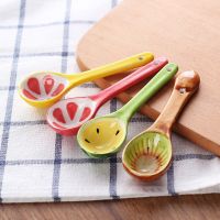 Creative Fruit Ceramic Coffee Spoon Household Tableware Spoon Dessert Cartoon Small Children Spoons Serving Utensils