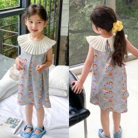 CUTE BABY?พร้อมส่ง?ชุดเดรสเด็กผู้หญิง กระโปรงแขนกุดสายรุ้ง ชุดเเฟชั่นเด็ก(737)