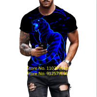 2023 newCool Fashion Beautiful Tiger T Shirt MenWomen Casual Runing Short Sleeve Couple Sports Animal Tee