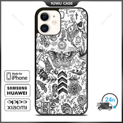 One Direction Tattoos Phone Case for iPhone 14 Pro Max / iPhone 13 Pro Max / iPhone 12 Pro Max / XS Max / Samsung Galaxy Note 10 Plus / S22 Ultra / S21 Plus Anti-fall Protective Case Cover