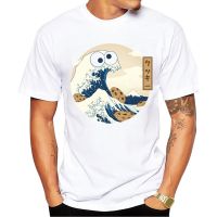 HOT ITEM!!Family Tee Couple Tee Hot Fashion Cookiegana Wave Men T-Shirt Hipster Kanagawa Wave Printed T shirt casual top white new Fashion