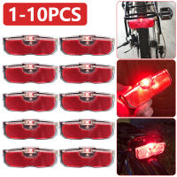 1-10P Bike Bicycle Rear Reflector Tail Light For Luggage Rack Night Riding Safety Warning Reflective Tail Light Bike Accessories