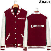 Compton Gothic font Hip Hop Rap Couple Clothes Man Boys Full Zip Autumn Winter Fleece Baseball jackets ZIIART