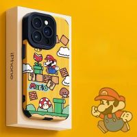 Mario เคสซิลิโคน iPhone แบบสี่เหลี่ยม เคส compatible for iPhone 14 13 12 11 Pro max 14plus 7 8 พลัส iPhone 11 case xr xs เคสเรืองแสง iphone เคส11โปรแมค casei12Promax