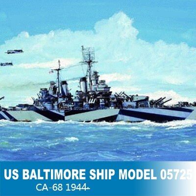 1:700ชุดหุ่นประกอบบัลติมอร์เรือจำลองสหรัฐ05725ชุดสร้างโมเดลเรือที่มีชื่อเสียง05725