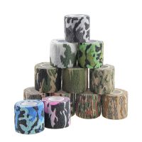 3 pcs/set 4.5M Outdoor Camouflage Bandage Non-woven Self-adhesive Elastic Bandage Camouflage Bandage Bionic Camouflage