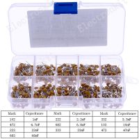 ☃∏✎ 500pcs 10Value 50V Multilayer Monolithic Ceramic Capacitors Mixed Box kit 1nF 2.2nF 3.3nF 4.7nF 6.8nF 10nF 22nF 33nF 47nF 68nF