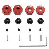 Metal Hex Wheel Pins and Flanged Lock Nuts Set for Slash 2WD 1/10 Upgrade Parts Replace 1654 3654