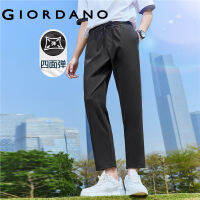 GIORDANO ผู้ชาย กางเกงลำลองเอวยางยืดแบบถักสี่ทิศทางที่ดูแลรักษาง่าย Free Shipping 01113062