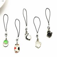 New Design 1 Piece Cute Cartoon Cat Panda Dragon Anime Phone Charms Animal Keychains Decoration Lanyard Phone Strap Keycord