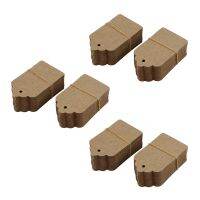 3X Pack 100 Rustic 40mmx70mm Scalloped Kraft Paper Card,Blank Brown Tag,Gift Tag,Luggage Tag,Price Label - Small (100)