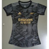 ◊ 22/23 New Women Arsenal Away Football Jersey Top Black Short Sleeve Jersey Shirt Size S-XL jersi bola sepak wanita Arsenal