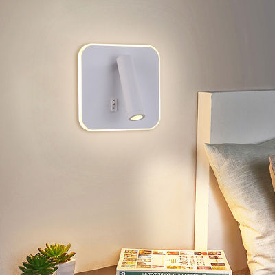 Led Wall Lamp with Switch Spotligh Indoor for Ho Home Bedroom Bedside Read Light Sconce AC220V Living Lighting White Black