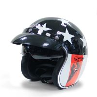 หมวกกันน็อคคุณภาพสูง3/4หมวกกันน็อคลายจุดย้อนยุค Capacete Casco M L XL ใช้ได้ JIEKAI 510