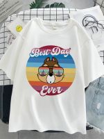 ผู้หญิง Disney ชิปแว่นตากันแดด Cool O-Neck T เสื้อสร้างสรรค์ Beat Day Ever พิมพ์ฤดูร้อนใหม่เสื้อยืด S-5XL