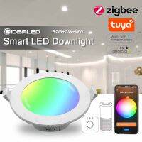 GIDEALED Smart Zigbee 3.0ดาวน์ไลท์ Led RGB CW WW 2.5/3.5นิ้วไฟเพดานกลมทำงานร่วมกับ Hub Bridge Lightify Hub Echo Plus,App/alexa