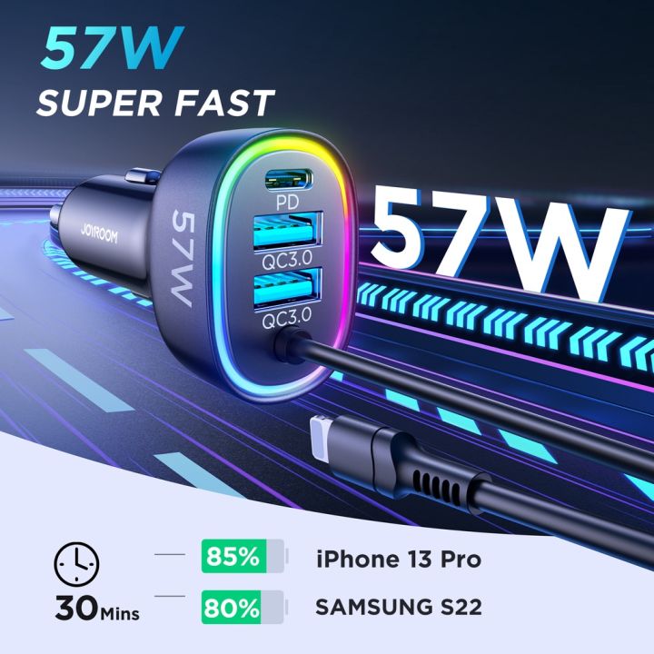 joyroom-60w-4-in-1-led-car-charger-usb-type-c-car-charger-พร้อมสายต่อ-1-6-ม-qc-3-0-pd-3-0-อะแดปเตอร์ชาร์จเร็ว