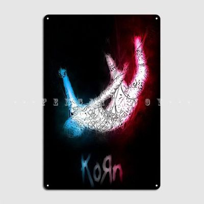 Korn การตกแต่งสัญลักษณ์โรงจอดรถโลหะโปสเตอร์ดีบุกพิมพ์ลายสโมสรโรงรถคลับ