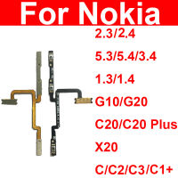 เปิดปิดเสียงปุ่ม FLEX CABLE สำหรับ Nokia 1.3 1.4 2.3 2.4 3.4 5.3 G10 G20 X20 C C2 C3 C1 PLUS C20 PLUS C2 2ND-hdfssaa