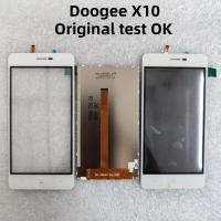 สำหรับ X10 Doogee จอแสดงผล LCD + Digitizer หน้าจอสัมผัสแทนการประกอบสำหรับ Doogee X10ด้านหน้ากระจกแผงจอแสดงผลเต็มจอ LCD