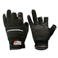 Abu Garcia ถุงมือหนัง,คุณภาพสูงสามผ้าถุงมือตกปลา,Non-Slip,กลางแจ้ง,ถุงมือไร้นิ้ว,1คู่