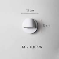 White Black Modern Led Wall Lamp Creative Rotatable Bedside Reading Lighting Fixtures on the Wall Study Aisle Bedroom