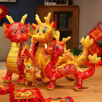 Plush Toy Dragon Stuffed Animal Toy Dragon Doll With Hair Raya And