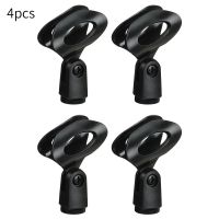 +【； 1/4Pcs Microphone Mount Holder Universal Mic Holder Wired/Wireless Plastic Mic Clip Durable Rotatable Mic Stand Microphone Clip