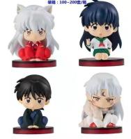 [AhQ ornaments] อะนิเมะ INUYASHA 4ชิ้น/เซ็ตของเล่นรูปน่ารัก5Cm