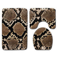 Leopard Animal Tiger Printing Non-slip Three-piece Zebra Toilet Seat Cover Bathroom Carpets Cover Floor Mat Bathroom Decor