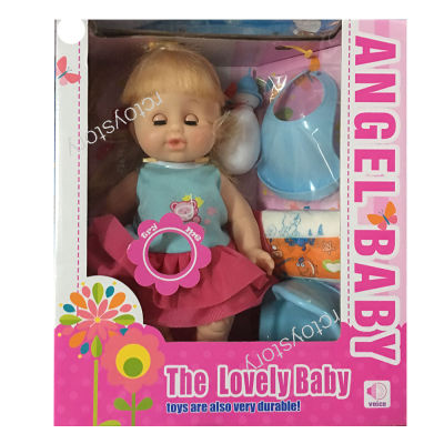 Rctoystory ของเล่น ตุ๊กตาร้องได้ ฉี่ได้ หลับตาได้ พร้อมอุปกรณ์เด็กแรกเกิด ตุ๊กตาเด็ก ตุ๊กตาของเล่น ของเล่นเด็ก