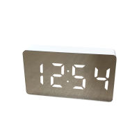 เดสก์ท็อป Wake Up Alarm Table Dimmable Electronic Digital Clock LED Mirror Modern Mini Snooze Mute Home Car Time Temperature