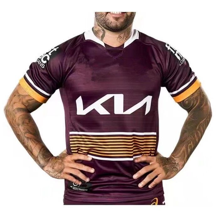 2022 2023 Brisbane Broncos Indigneous Rugby Jersey Australia Brisbane Broncos  Home Away Rugby Shirt