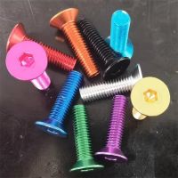 5pcs M8 *16/20/25/30 Anodized Colorful Aluminum Flat hex socket countersunk head Screw Screw Nut Drivers