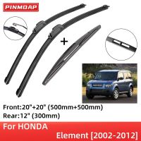 สำหรับ HONDA Element 2002-2012ด้านหน้าด้านหลังใบปัดน้ำฝนแปรงเครื่องตัดอุปกรณ์เสริม J Hook 2002 2003 2004 2005 2006 2007 2008 2009