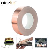 ✸□卍 10meter Adhesive Conductive Copper Foil Tape 8/20/30/50mm Shield Eliminate EMI Anti-static Single-sided Repair Tape Thick 0.06mm