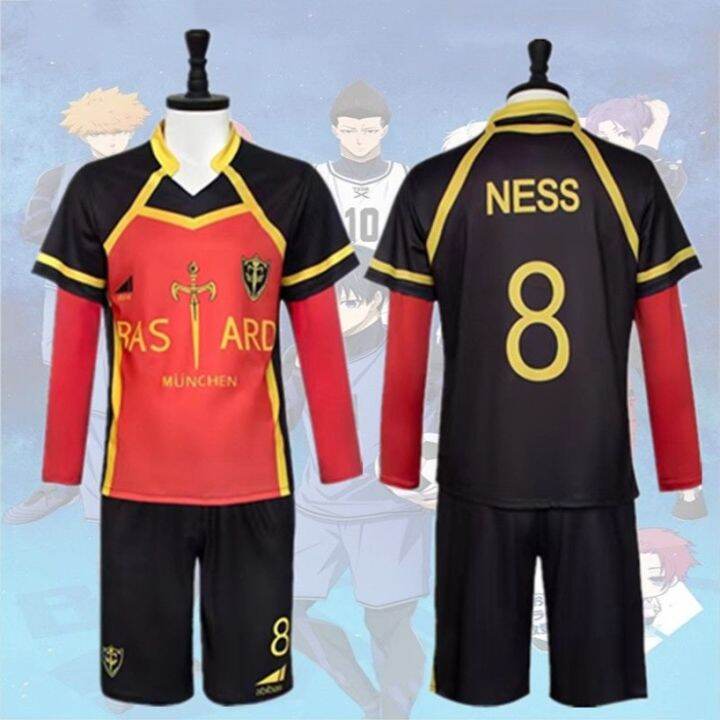 Bluelock Anime Cosplay Costume Bastard Munchen Red Uniform Ness Kaiser
