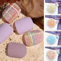 7 Colors Woolen Nail Art Powder Sequins Winter Woolly Nail Accessories Big Mixed Color Sand Pigment Glitters For Pro Nails