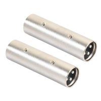 2ชิ้น3Pin XLR ชายกับชาย XLR ไมโครโฟนพลังงานสำหรับอะแดปเตอร์เสียบเชื่อมต่อ