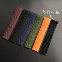 ♔ Soft Elastic Silicone Rubber Watch Strap Compatible with Patek Philippe 5168 Grenade Aquanaut Series 22MM