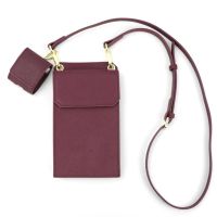 Personalized Letters Saffiano Leather Phone Bag Purse with Airpods Pouch Women Set Bag for Mobile and Airpods 1/2 Pro